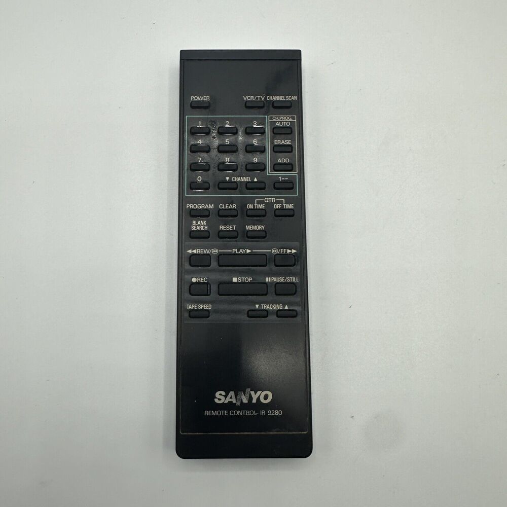 SANYO IR9280 IR 9280 VCR Remote Control B10